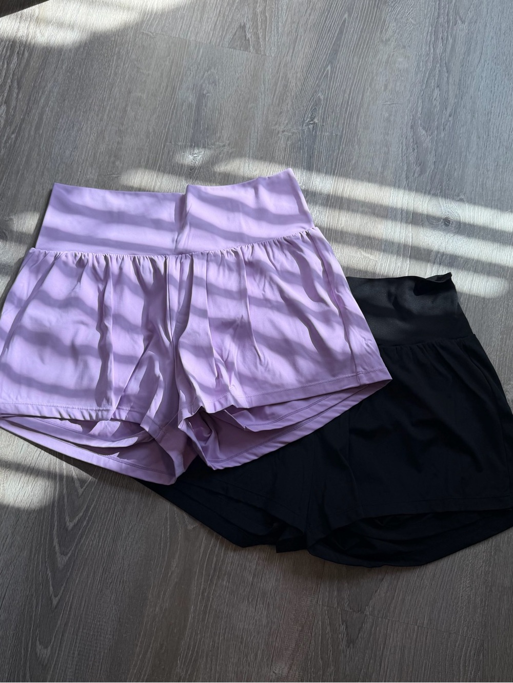 Halara Athletic Shorts Duo - Lavender and Black - Picture 3 of 3